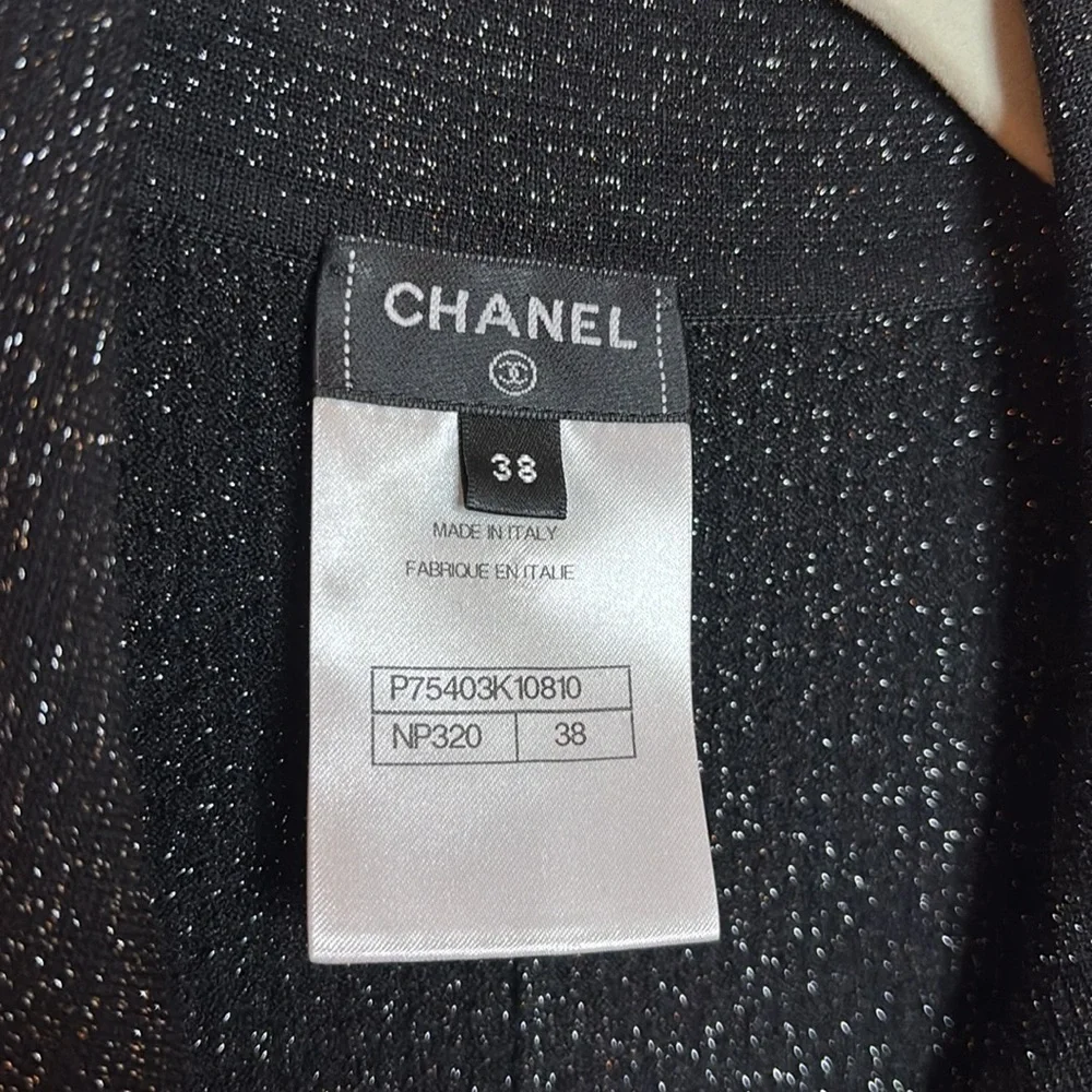 EUC CHANEL women’s black lurex jumpsuit size French 38